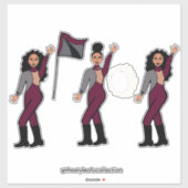 Dancer Jumpsuit Merlot Silver #2 Sticker (Vel)