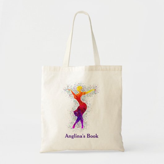Dancer kinder genoemd Library Canvas tas (Voorkant)