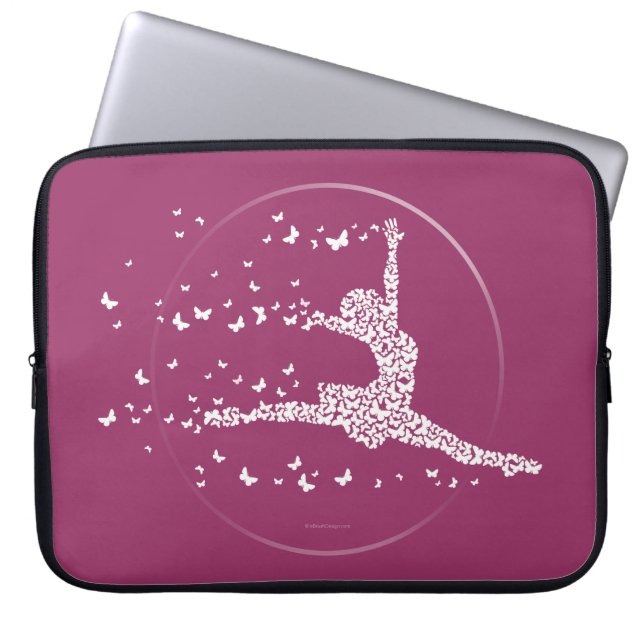 Dancer-laptophoes voor vlinder laptop sleeve (Voorkant)