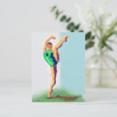 Dancer Leg verhoogde kunst Briefkaart (Staand voorkant)