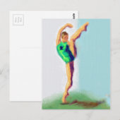 Dancer Leg verhoogde kunst Briefkaart (Voorkant / Achterkant)