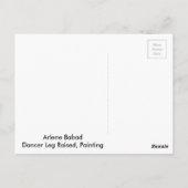 Dancer Leg verhoogde kunst Briefkaart (Achterkant)