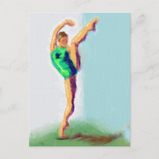 Dancer Leg verhoogde kunst Briefkaart (Voorkant)