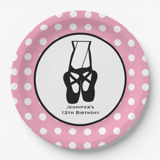 Dancer Legs & Slippers, van Cute Ballet Papieren Bordje (Voorkant)