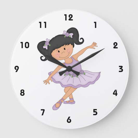 Dancer-Little Ballerina in Tutu Grote Klok (Voorkant)