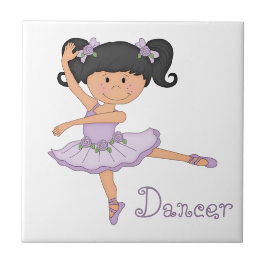 Dancer-Little Ballerina Tegeltje (Voorkant)
