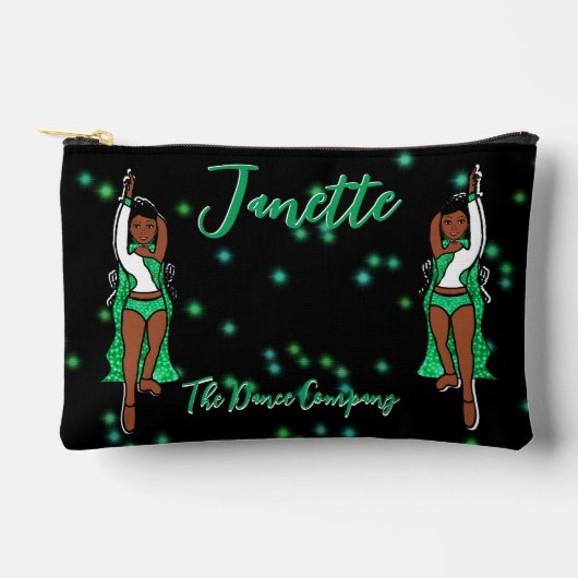 Dancer/Majorette Groene Vonk Accessoire Pouch Etui (Voorkant)
