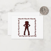Dancer Majorette Notecard B ( Witte Bourgogne ) Notitiekaartje (Voorkant / Achterkant in situ)
