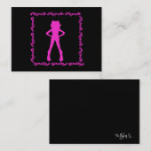 Dancer Majorette Notecard C ( Fuchsia Black ) Notitiekaartje (Voorkant / Achterkant)