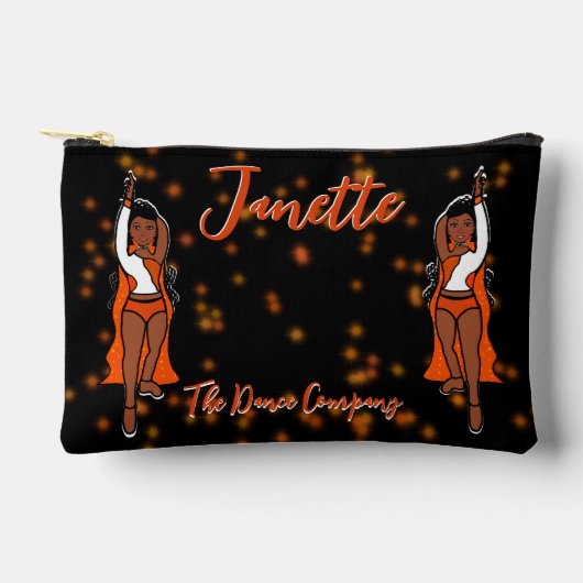 Dancer/Majorette Oranje Vonk Accessoire Pouch Etui (Voorkant)