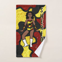Dancer/Majorette Red Yellow Camo #1 Handdoek
