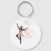 Dancer met bloemen Sleutelhanger (Achterkant)