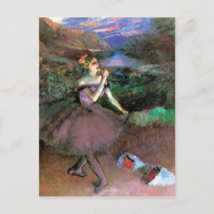 Dancer met Bouquets door Degas Briefkaart