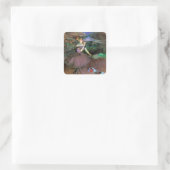 Dancer met Bouquets door Degas Vierkante Sticker (Tas)