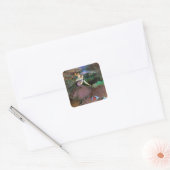 Dancer met Bouquets door Degas Vierkante Sticker (Envelop)