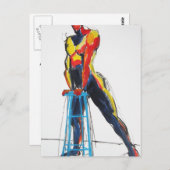 Dancer met briefkaart Tekend gereedschap (Voorkant / Achterkant)