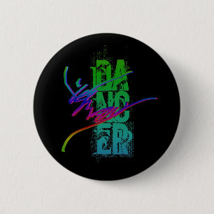 DANCER MET DANCER ARTWORK RONDE BUTTON 5,7 CM
