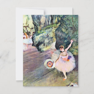 Dancer met een Bouquet van Flowers van Edgar Degas