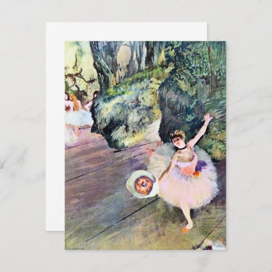 Dancer met een Bouquet van Flowers van Edgar Degas (Voorkant / Achterkant)