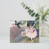 Dancer met een Bouquet van Flowers van Edgar Degas Briefkaart (Staand voorkant)