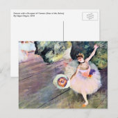Dancer met een Bouquet van Flowers van Edgar Degas Briefkaart (Voorkant / Achterkant)