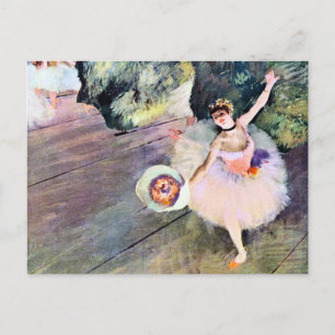 Dancer met een Bouquet van Flowers van Edgar Degas Briefkaart