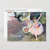 Dancer met een Bouquet van Flowers van Edgar Degas Briefkaart (Voorkant / Achterkant)