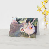 Dancer met een Bouquet van Flowers van Edgar Degas Kaart (Gele Bloem)