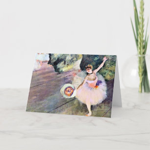 Dancer met een Bouquet van Flowers van Edgar Degas Kaart