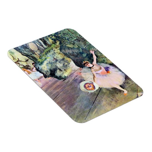 Dancer met een Bouquet van Flowers van Edgar Degas Magneet (Rechterzijde)