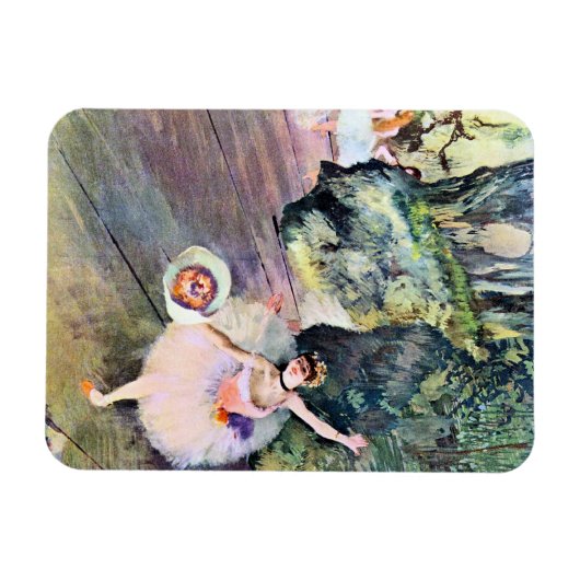 Dancer met een Bouquet van Flowers van Edgar Degas Magneet (Horizontaal)