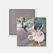 Dancer met een Bouquet van Flowers van Edgar Degas Magneet (Voorkant / Achterkant)