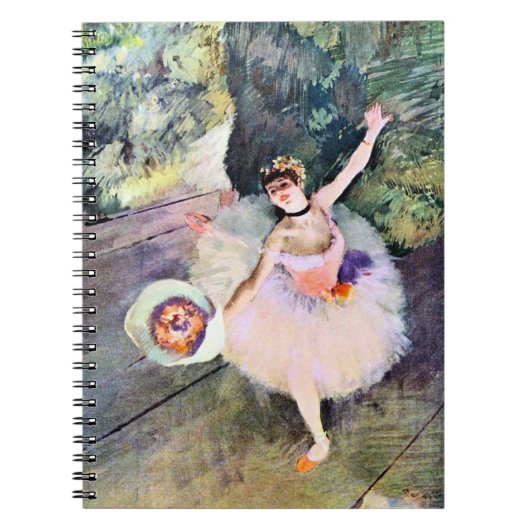 Dancer met een Bouquet van Flowers van Edgar Degas Notitieboek (Voorkant)
