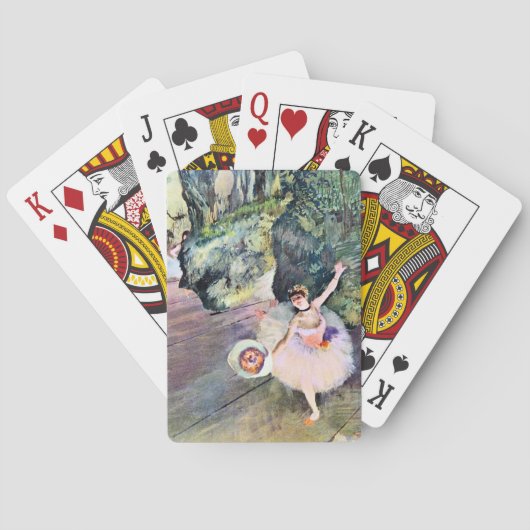 Dancer met een Bouquet van Flowers van Edgar Degas Pokerkaarten (Achterkant)