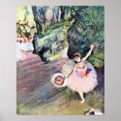 Dancer met een Bouquet van Flowers van Edgar Degas Poster (Voorkant)