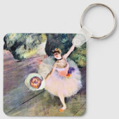 Dancer met een Bouquet van Flowers van Edgar Degas Sleutelhanger (Achterkant)