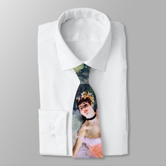 Dancer met een Bouquet van Flowers van Edgar Degas Stropdas (Gebonden)