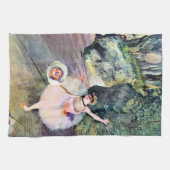 Dancer met een Bouquet van Flowers van Edgar Degas Theedoek (Horizontaal)