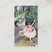 Dancer met een Bouquet van Flowers van Edgar Degas Visitekaartje (Achterkant)