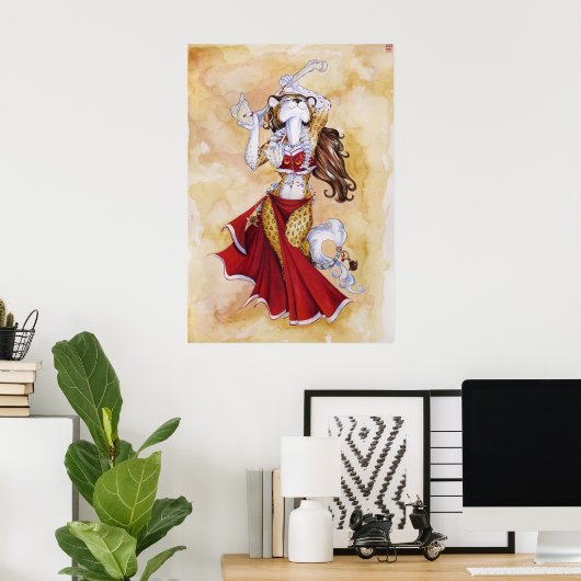 Dancer met Poster Botten (Thuiskantoor)