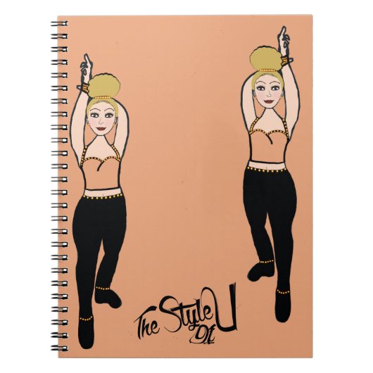 Dancer Notitieboek Peach / Zwart (Voorkant)