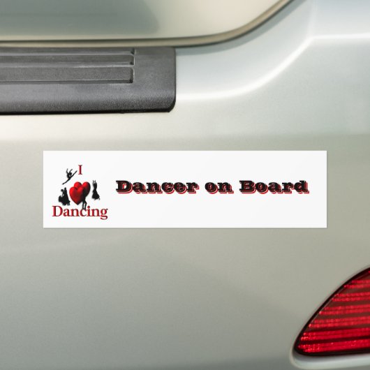 Dancer on Board Bumpersticker (Op auto)