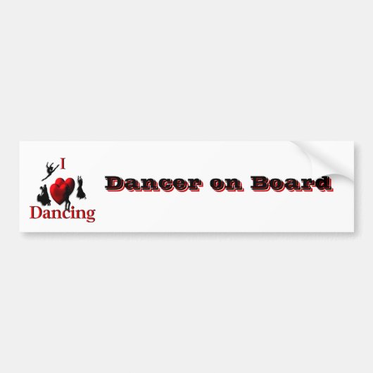Dancer on Board Bumpersticker (Voorkant)