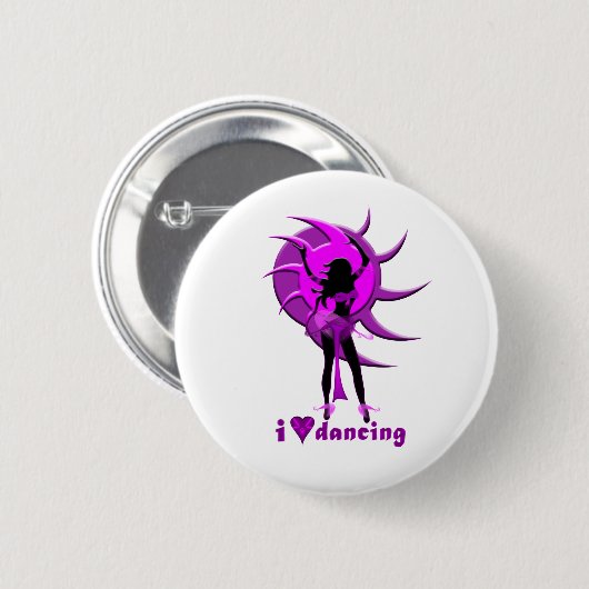 Dancer *Onca* Ronde Button 5,7 Cm (Voorkant /achterkant)