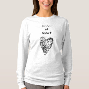 Dancer op het hart / lange hoes op de T-shirt / PJ