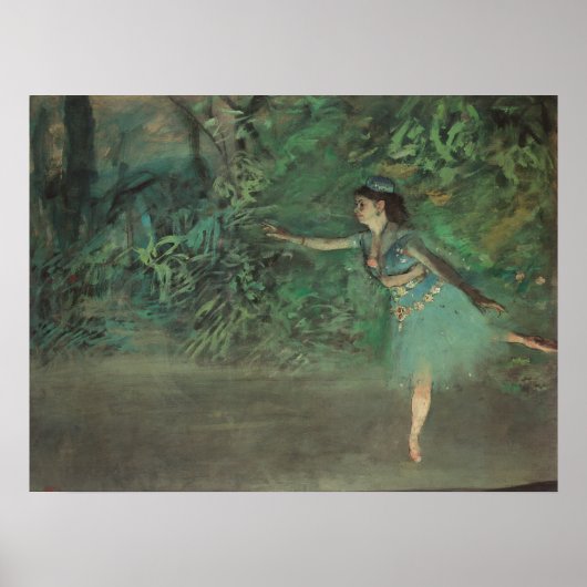 Dancer op het werkgebied door Edgar Degas,  ballet Poster (Voorkant)