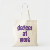 Dancer op Work White/Paars Canvas tas (Voorkant)
