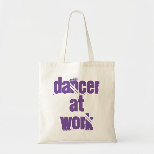 Dancer op Work White/Paars Canvas tas (Voorkant)