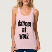 Dancer op Work Yellow Racer Tanktop (Voorkant)