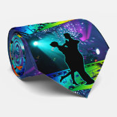 Dancer paar lichten en muziek stropdas (Opgerold)